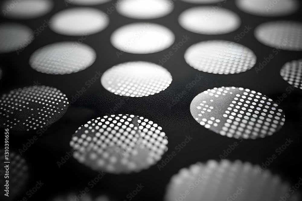 Fototapeta premium Abstract Black And White Circle Pattern