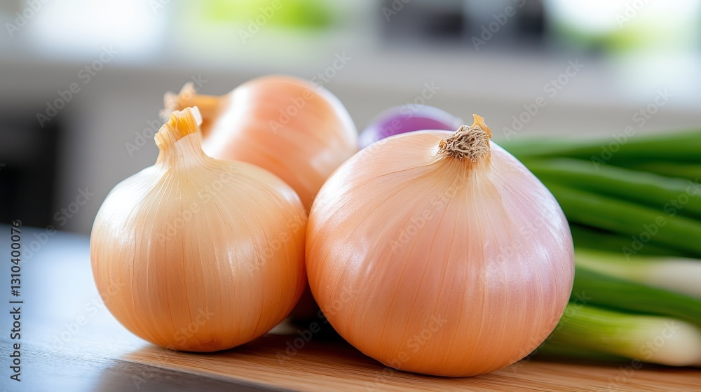 Obraz premium Exploring the beauty of culinary artistry through onion elegance