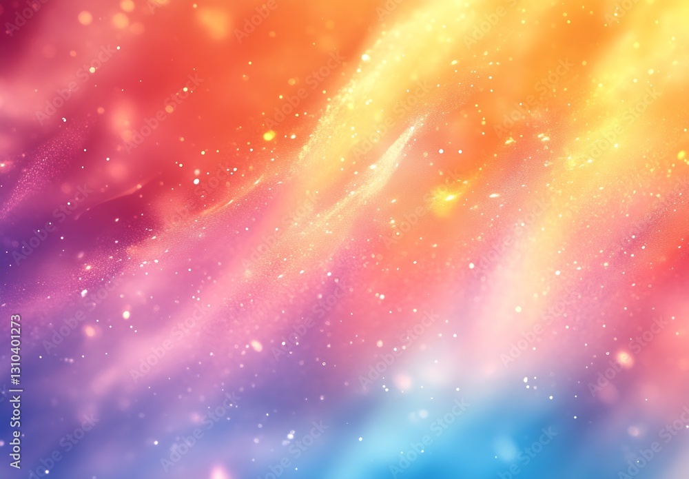 Fototapeta premium Vibrant abstract background featuring sparkling particles on a soft colorful gradient : Generative AI