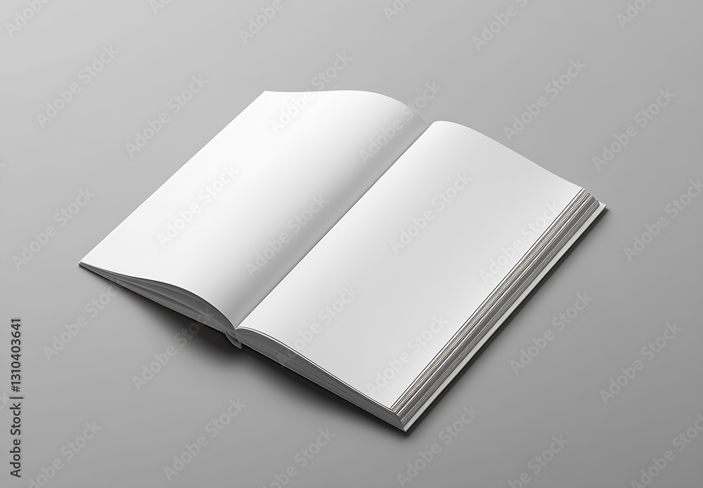 Empty open book with blank pages showcasing creativity and potential for ideas : Generative AI Empty open book with blank pages showcasing creativity and potential for ideas : Generative AI