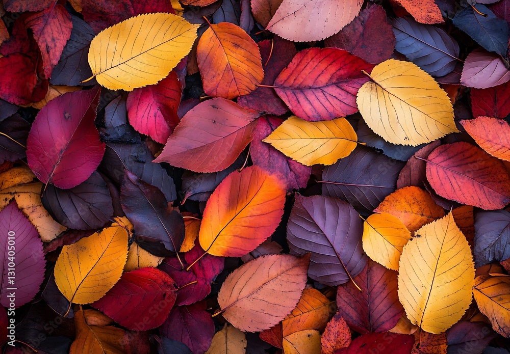Autumn Leaves in Various Shades of Red Yellow and Orange Forming a Colorful Nature Background : Generative AI Autumn Leaves in Various Shades of Red Yellow and Orange Forming a Colorful Nature Background : Generative AI