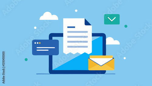 Invoice Reminders A small accounting firm using a software tool to send automated invoice reminders to clients depicted with a graphic of an email being dispatched from the app.