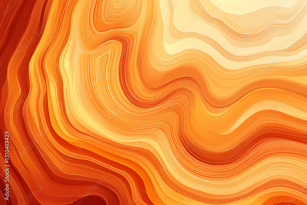 Abstract wavy patterns in warm orange and yellow hues, creating a vibrant background texture Abstract wavy patterns in warm orange and yellow hues, creating a vibrant background texture
