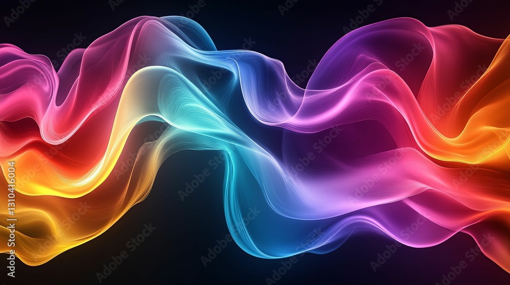 Abstract Colorful Wave Flowing Design Abstract Colorful Wave Flowing Design