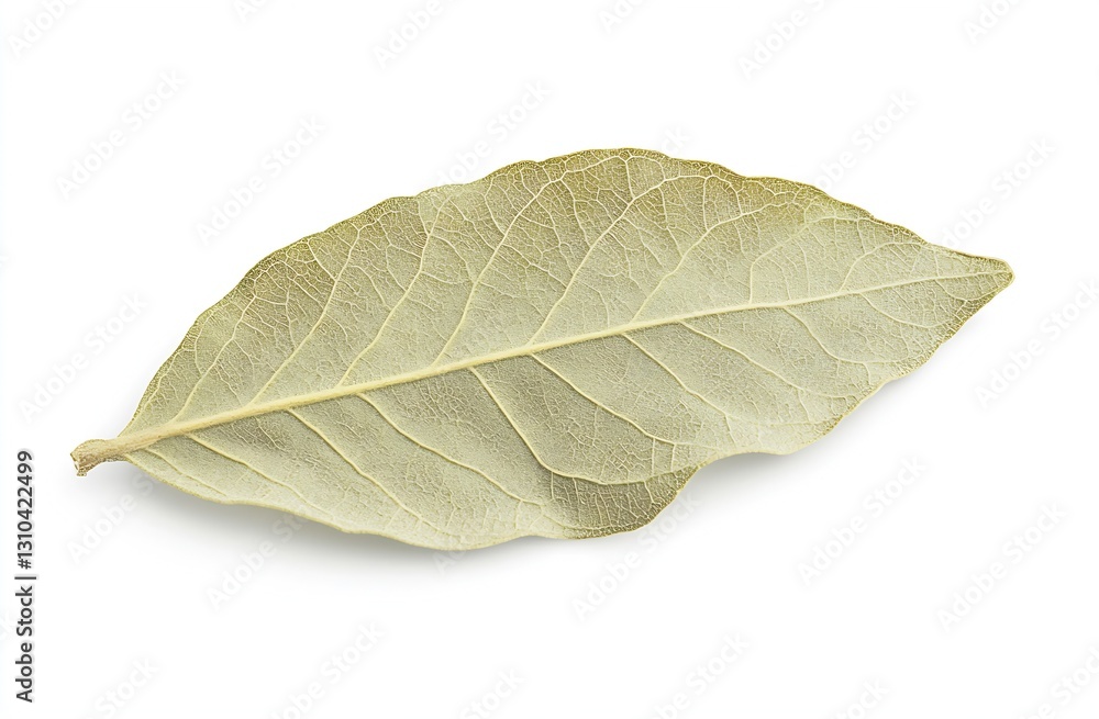 Obraz premium Dried bay leaf with intricate surface textures ideal for culinary and home remedies : Generative AI