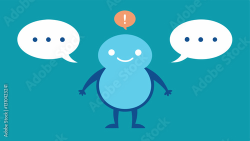 Speech Bubbles A character with speech bubbles on either sideone containing positive affirmations and the other with critical selftalkshowing an inner dialogue filled with
