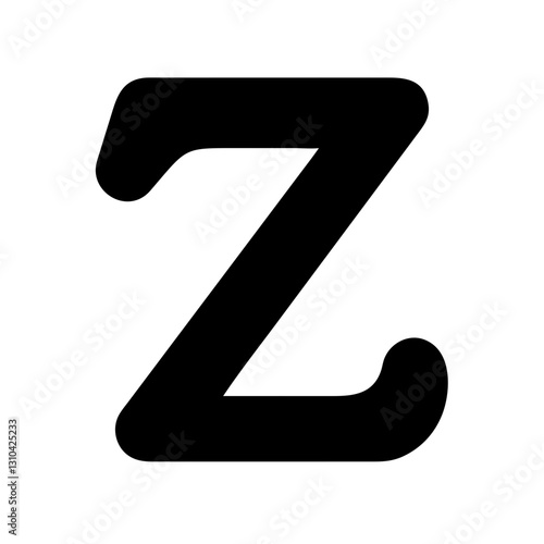 the uppercase letter "Z" in bold, with a simple, yet modern design, vector illustration