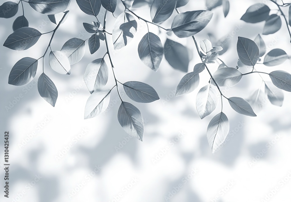 Refined closeup of softly lit leaves with gentle shadows creating a serene and peaceful atmosphere for designs : Generative AI Refined closeup of softly lit leaves with gentle shadows creating a serene and peaceful atmosphere for designs : Generative AI
