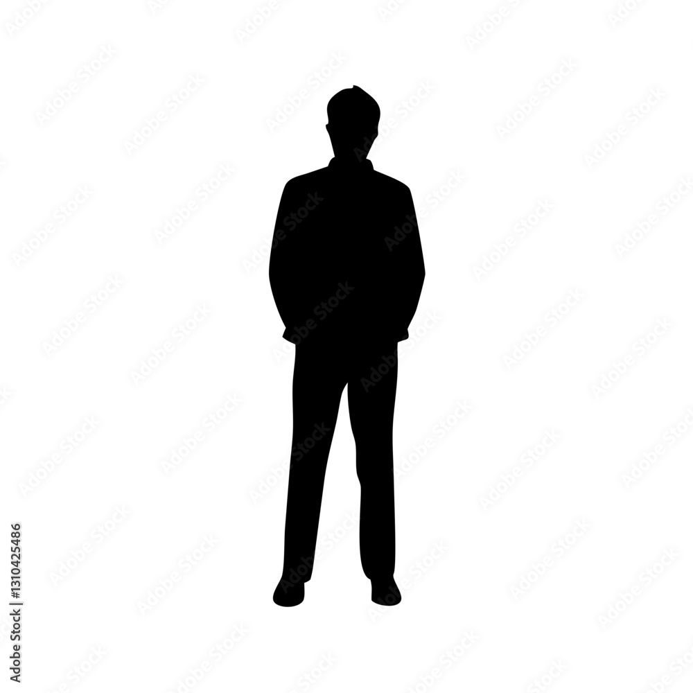 a silhouette of a person standing tall, exuding an air of mystery and simplicity, vector illustration a silhouette of a person standing tall, exuding an air of mystery and simplicity, vector illustration