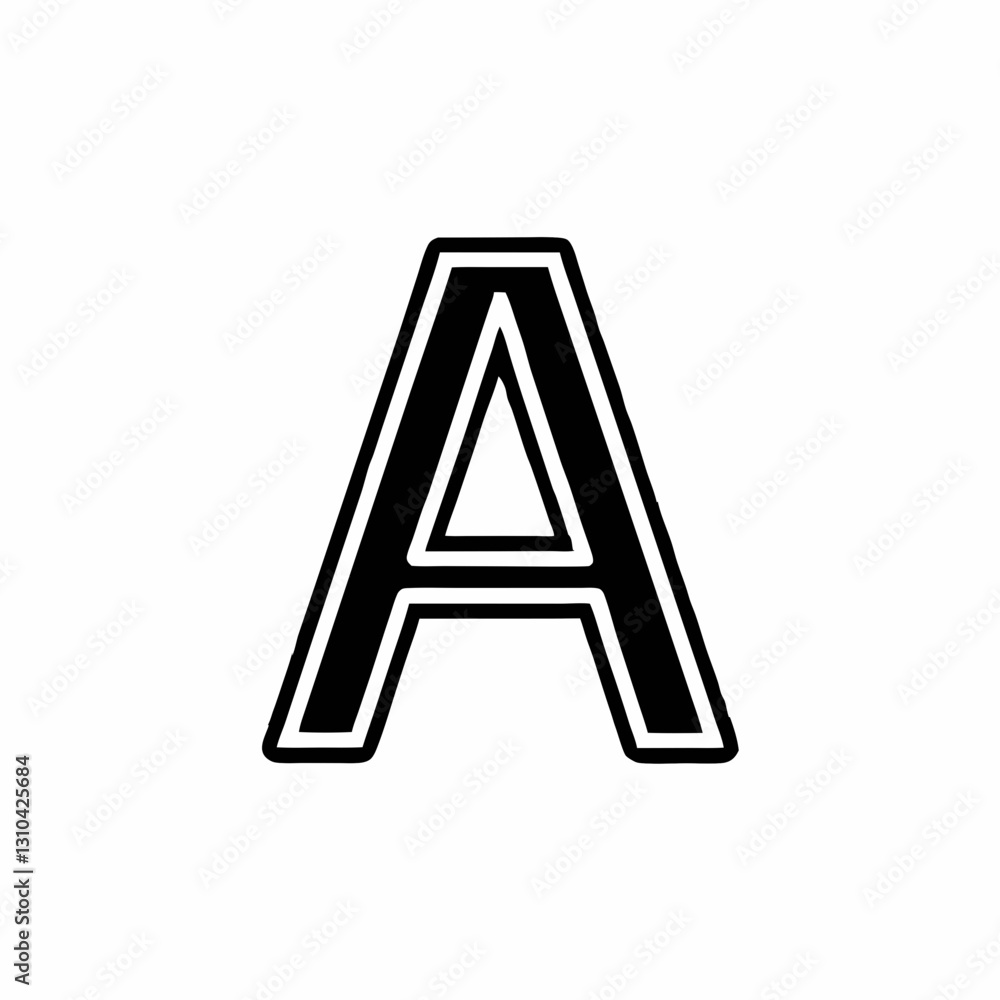 a bold black letter a bold black letter
