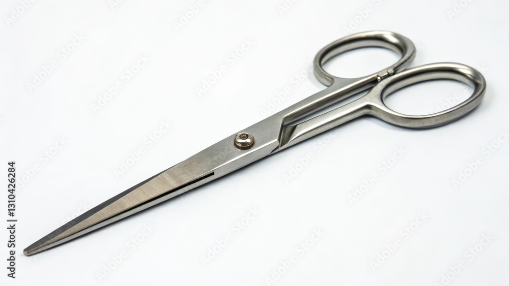 Stainless Steel Scissors on White Background Stainless Steel Scissors on White Background