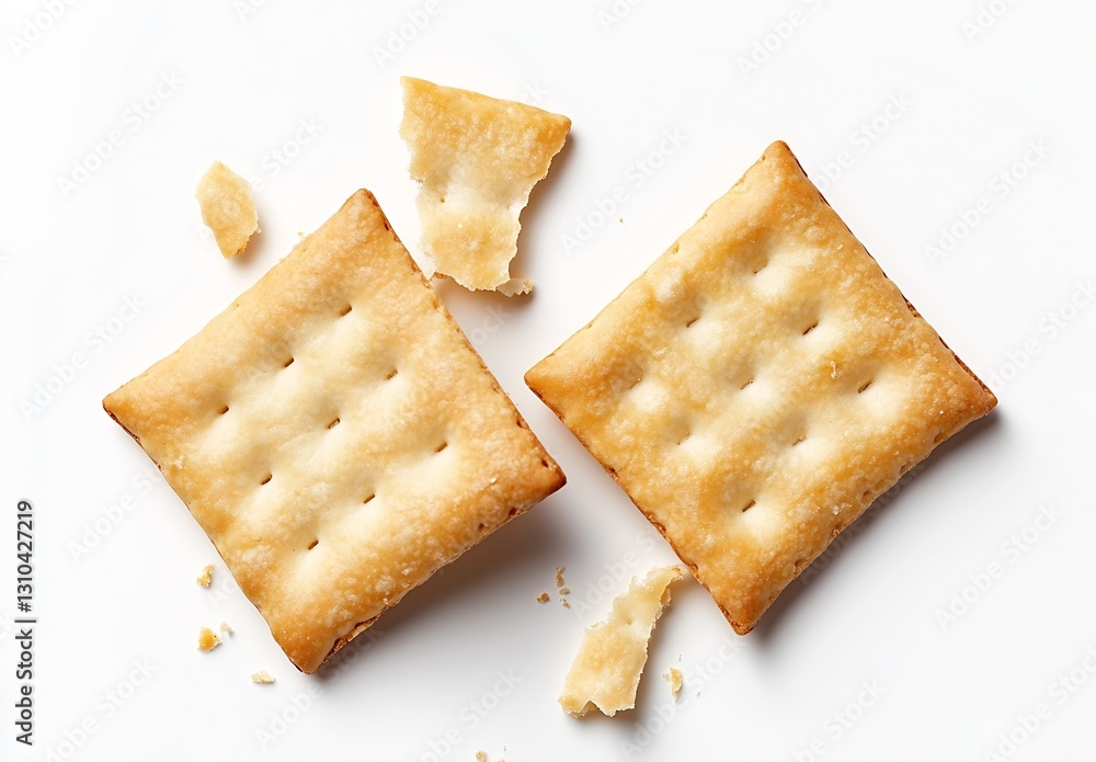 Crispy golden crackers broken into pieces perfect for snacking or a light meal option : Generative AI Crispy golden crackers broken into pieces perfect for snacking or a light meal option : Generative AI