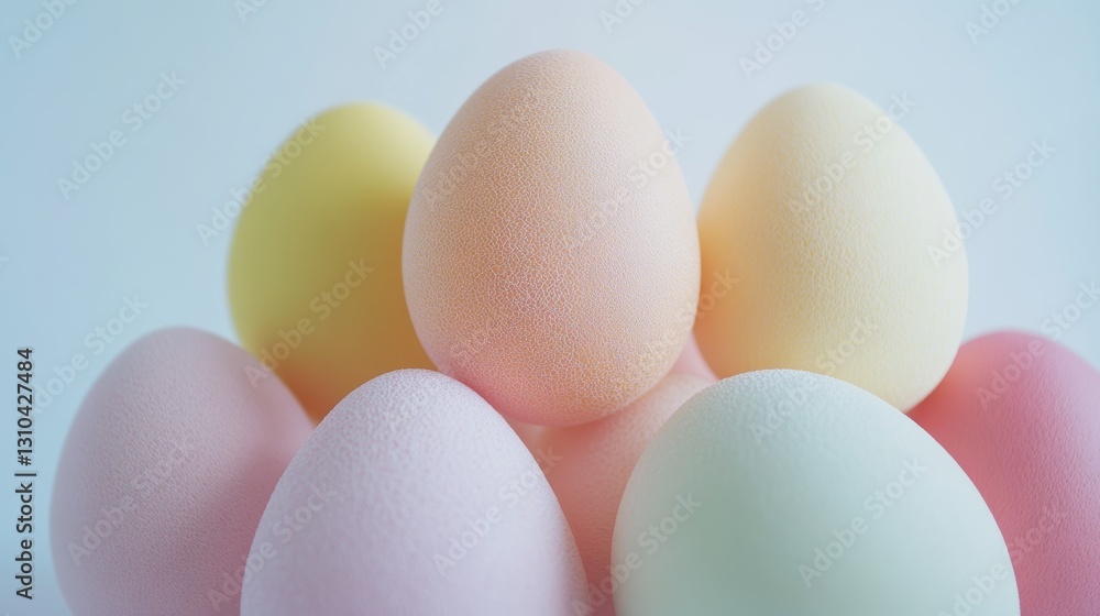 Pastel Easter eggs resembling soft fruits creating a festive spring decoration perfect for celebrations Pastel Easter eggs resembling soft fruits creating a festive spring decoration perfect for celebrations