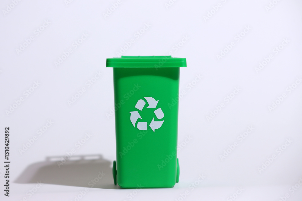 Green recycling bin, recycle trash comtainer, isolated Green recycling bin, recycle trash comtainer, isolated