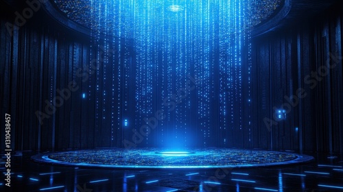 blue stage spotlight