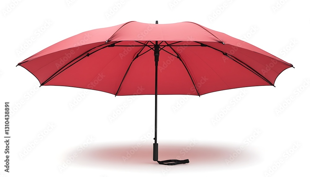 Red umbrella on white background Red umbrella on white background