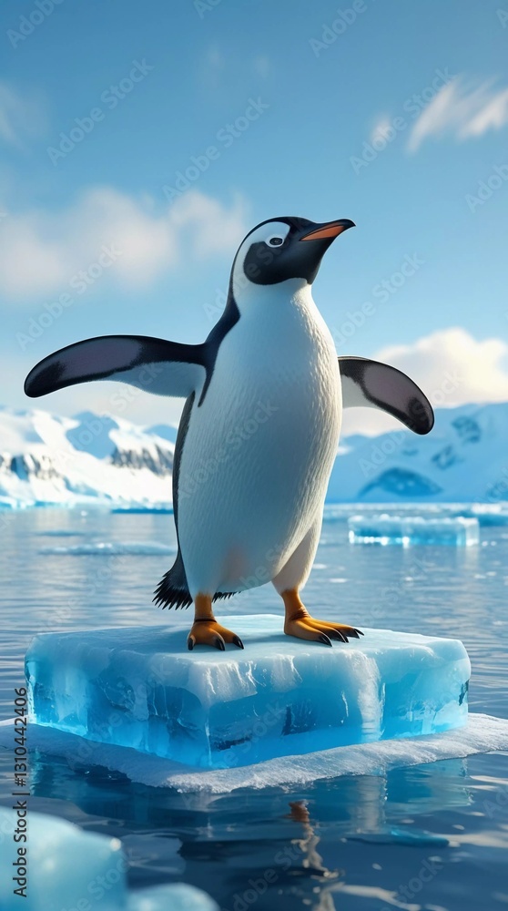 Obraz premium penguin on the beach