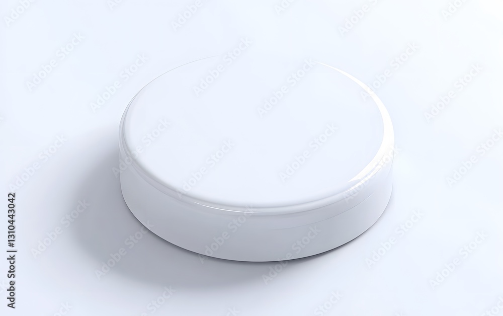 Clean White Round Cosmetic Jar Mockup Product Packaging Clean White Round Cosmetic Jar Mockup Product Packaging