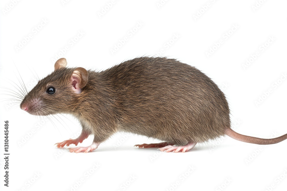 Clear Pixel Picture of Brown Rat Isolated on a White Background Collection, High Detail, 8K Clear Pixel Picture of Brown Rat Isolated on a White Background Collection, High Detail, 8K