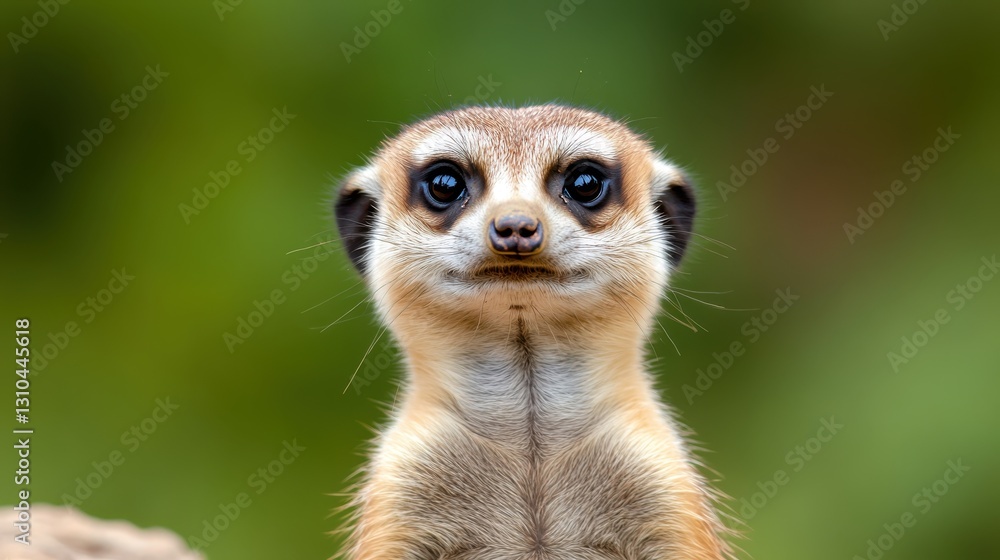 Fototapeta premium Curious meerkat on the lookout for prey in the African wilderness