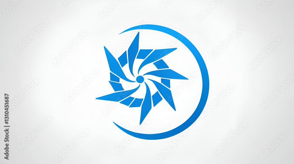 Obraz premium Hook icon rotation cluster turbine salute shape. Turbine cycle composed using scattered hook symbols.