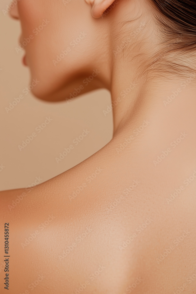 Elegant Female Neckline in Soft Light Elegant Female Neckline in Soft Light