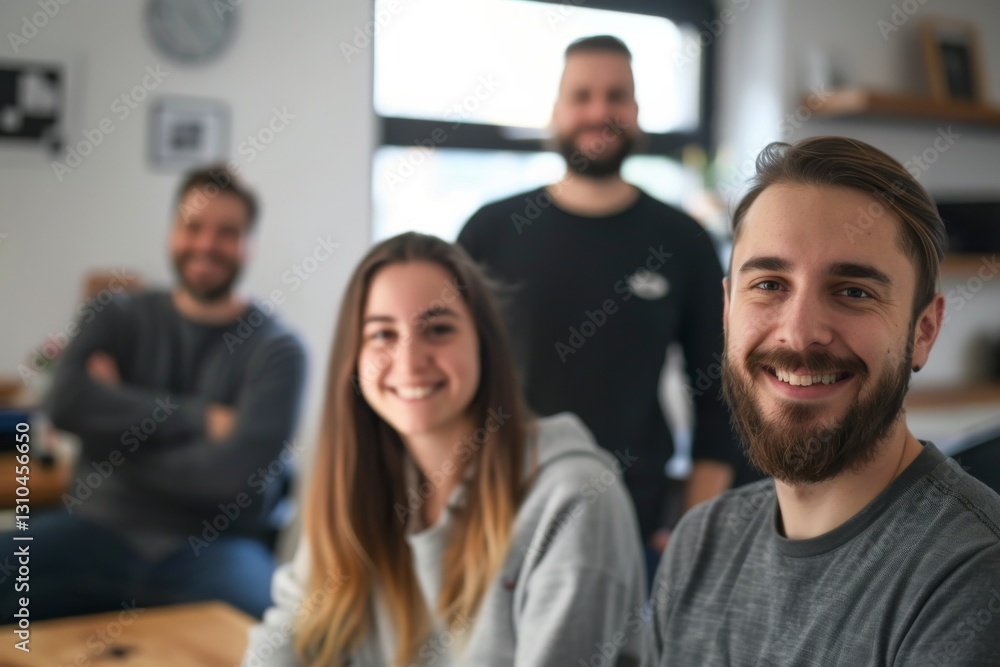 Group of happy young people in a relaxed atmosphere at a modern office Group of happy young people in a relaxed atmosphere at a modern office