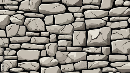 Stone wall background. Stone wall texture. Vector illustration. 