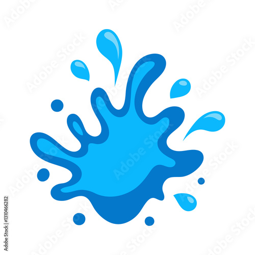 blue ink or water splash  isolated on transparent background, PNG File