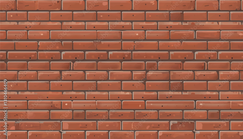 Fototapeta premium Brick wall background. Brick wall texture. Vector illustration.