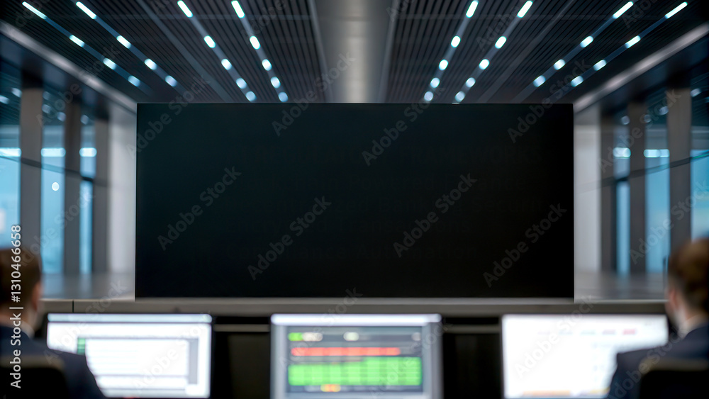 Blockchain in finance decentralization compliance concept. Modern workspace with two people working at computers in a bright, high-tech environment. Blockchain in finance decentralization compliance concept. Modern workspace with two people working at computers in a bright, high-tech environment.