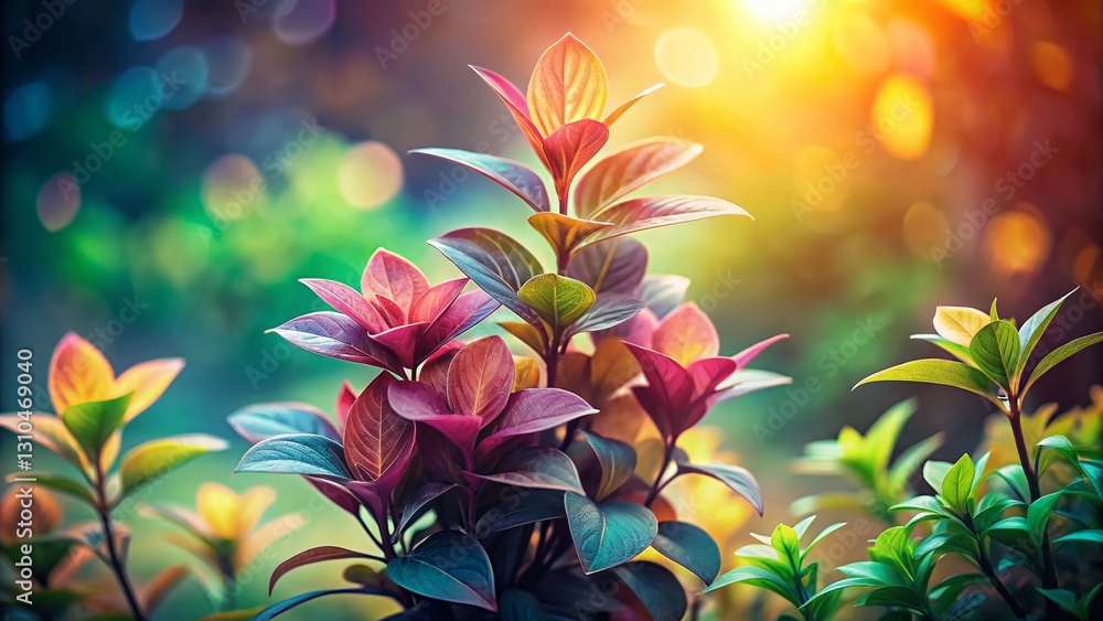 Fototapeta premium Elegant Renaissance Garden Plants: Minimalist Botanical Illustration