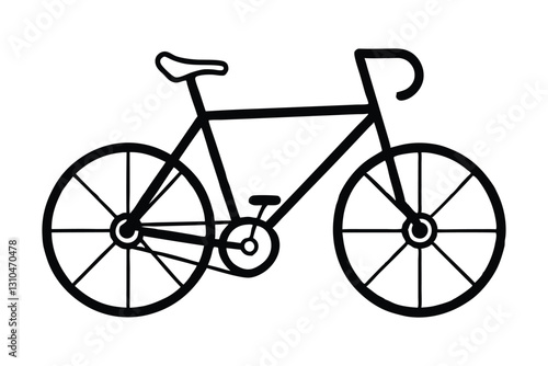 Minimalist bicycle line art silhouette vector illustrations perfect for creative design projects.