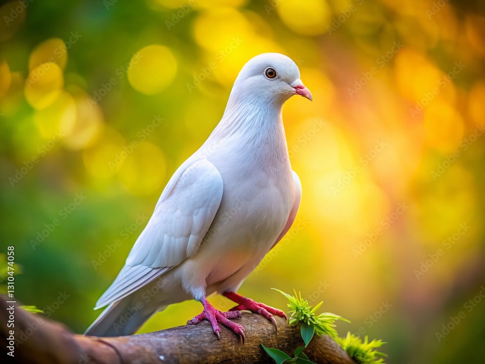 Elegant White Dove, Peaceful Bird, Soft Focus, High Depth of Field, Wildlife Photography Elegant White Dove, Peaceful Bird, Soft Focus, High Depth of Field, Wildlife Photography