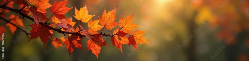 Autumn leaves cluster on a bare branch, foliage, autumn leaves, natural scenes Autumn leaves cluster on a bare branch, foliage, autumn leaves, natural scenes