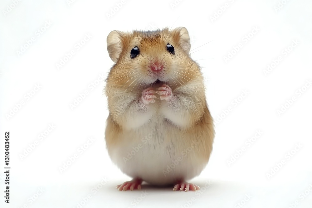 Vibrant Picture of Sitting Hamster Isolated on a White Background, High Detail, 8K Vibrant Picture of Sitting Hamster Isolated on a White Background, High Detail, 8K