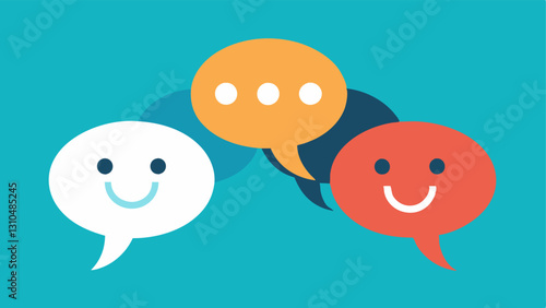 Speech Bubbles Characters exchanging speech bubbles with comments that either uplift or belittle emphasizing the significance of language and feedback a peers on an individuals