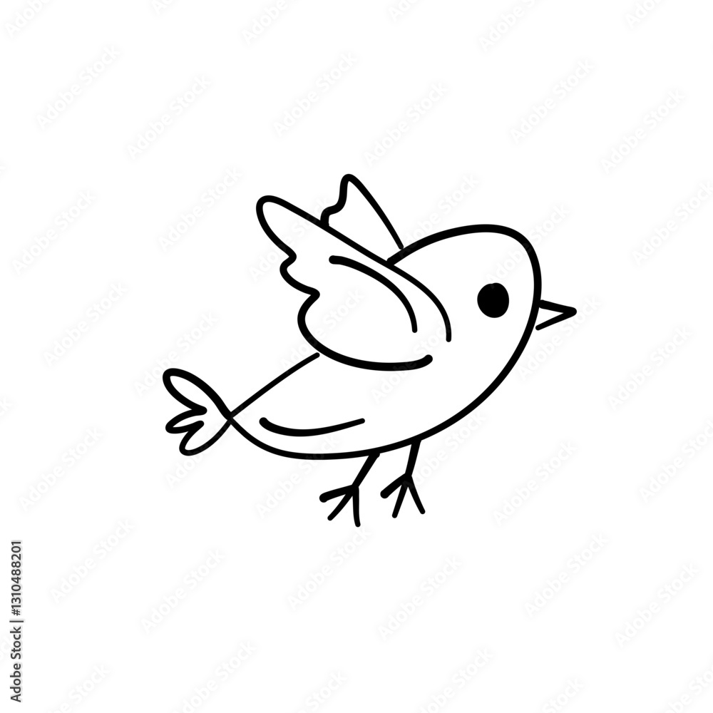 Fototapeta premium cute birds forest animal 