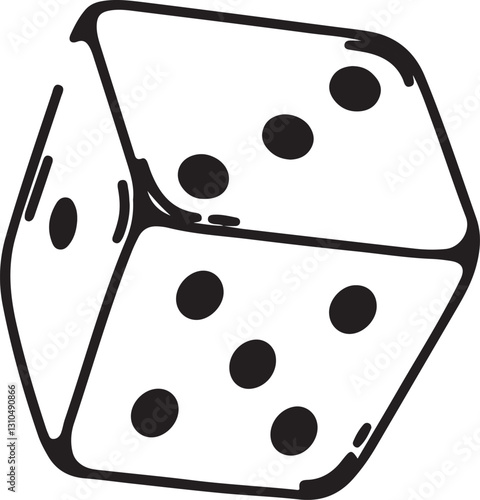 An illustration of a dice showing the numbers 1, 3, and 5