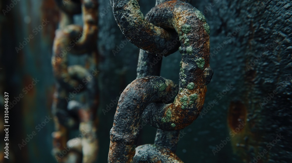 Close-Up of Rusty Chain Links with Corrosion and Textured Surface Perfect for Industrial Photography Close-Up of Rusty Chain Links with Corrosion and Textured Surface Perfect for Industrial Photography
