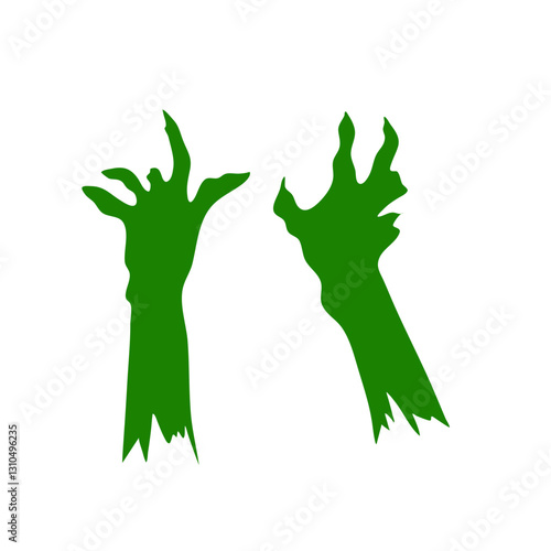 Monsters bony green hands
