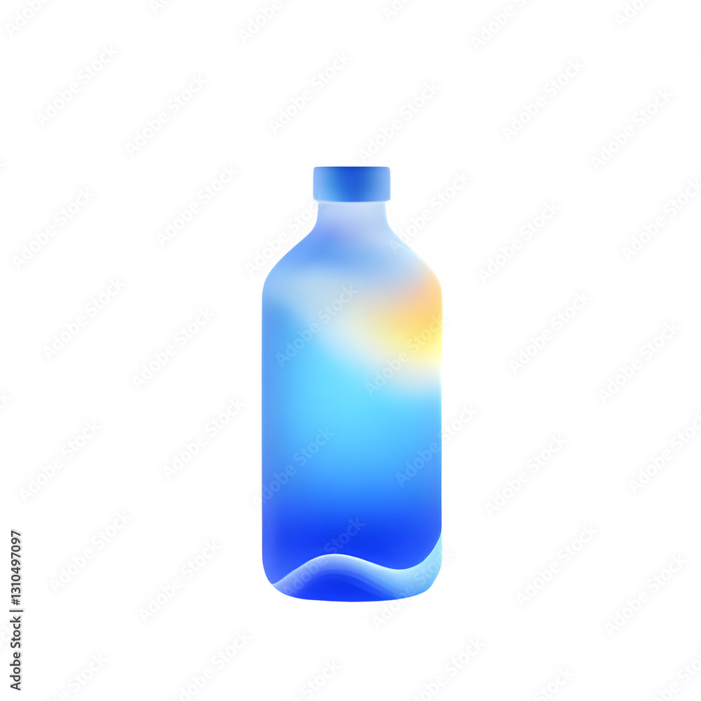 Modern 3D Water Bottle Icon Modern 3D Water Bottle Icon