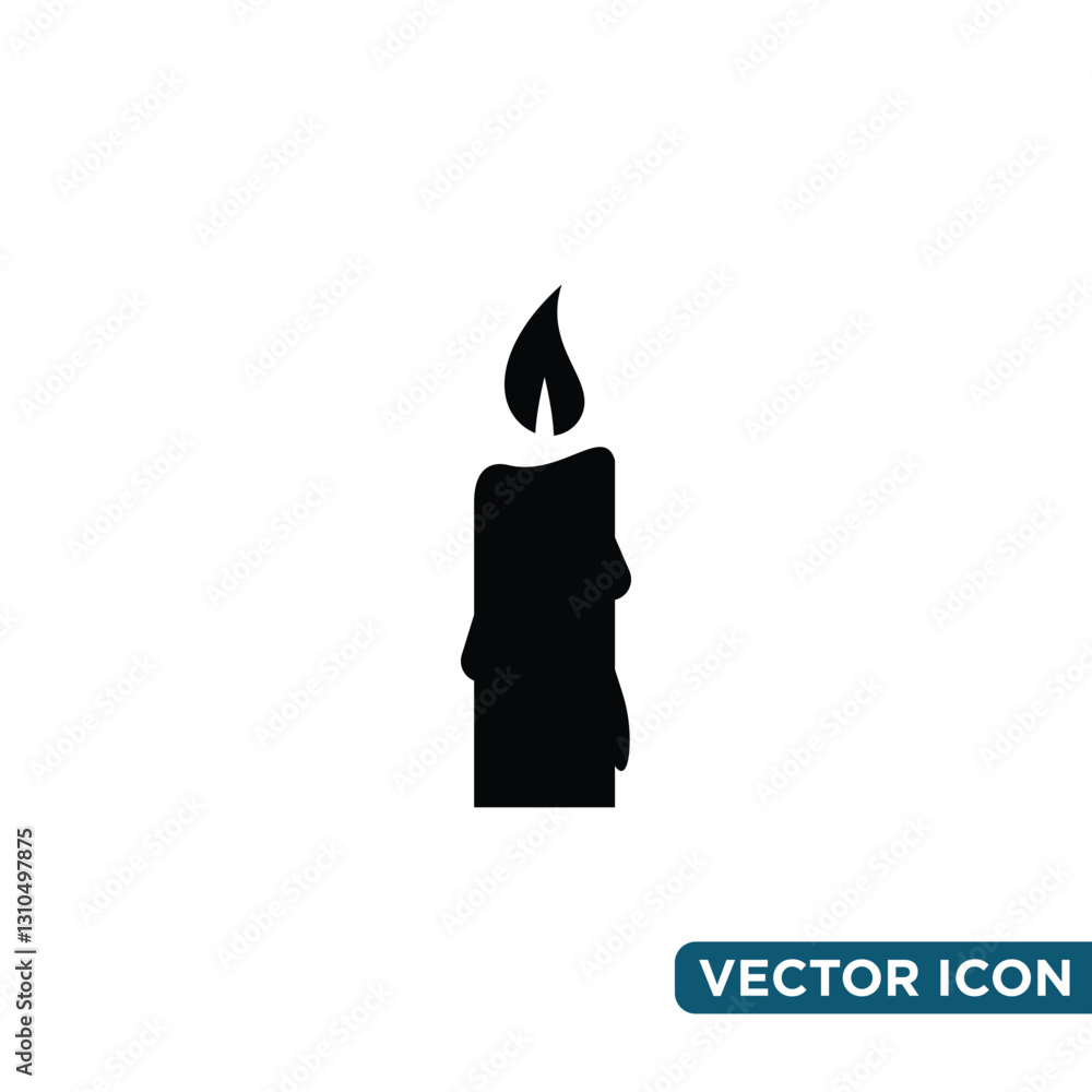 Minimalist Candle Icon Design Template Minimalist Candle Icon Design Template