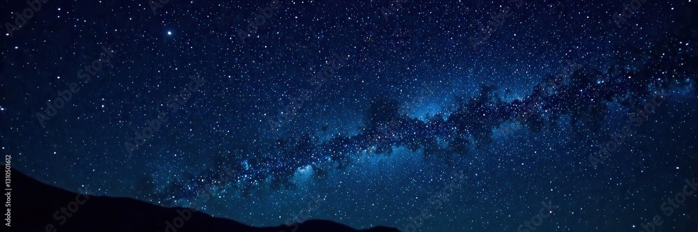 Fototapeta premium starry night sky with twinkling stars on black background , celestial objects, astronomy, astronomy