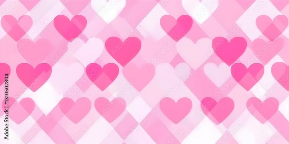 Pink Hearts Abstract Background Illustration Pink Hearts Abstract Background Illustration