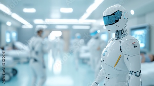 Wallpaper Mural Robot in futuristic hospital ward Torontodigital.ca