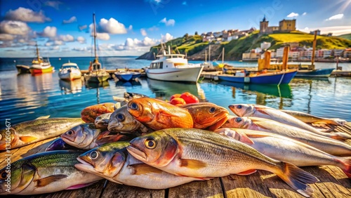 Wallpaper Mural Fresh Cornish Seafood at Newlyn Harbour, Dramatic Coastal Scene Torontodigital.ca