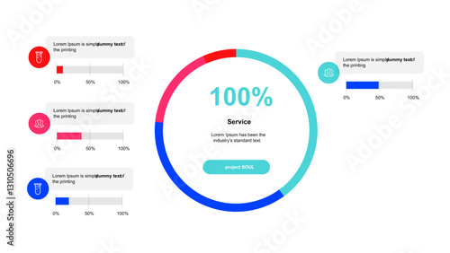 Audience engagement graph on dashboard screen, measure content marketing performance