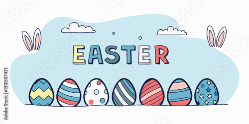 Easter vector file greeting cards, background