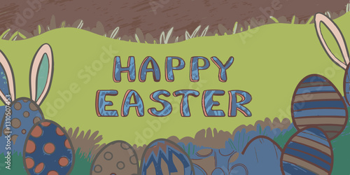 Easter vector file greeting cards, background